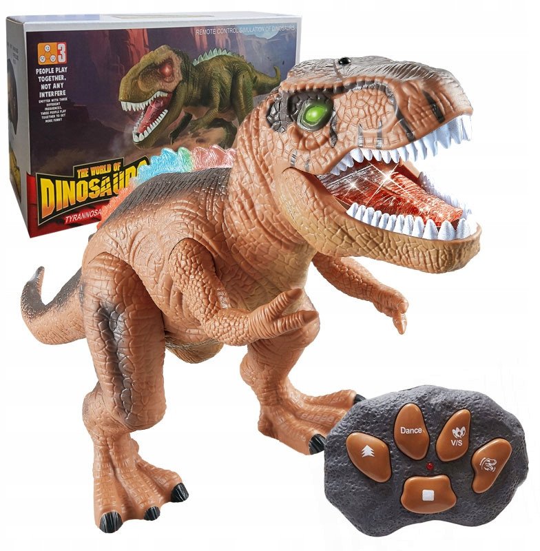 Zdalnie Sterowany Dinozaur Na Pilot Interaktywny T-Rex Chodzi Ryczy Led