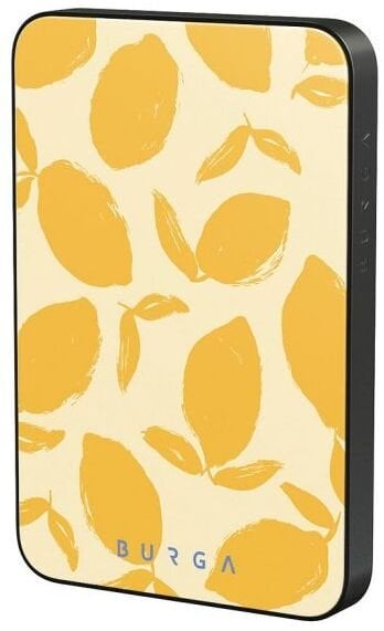BURGA Magnetic Power Bank 5,000mAh Lemon Tart gunmetal