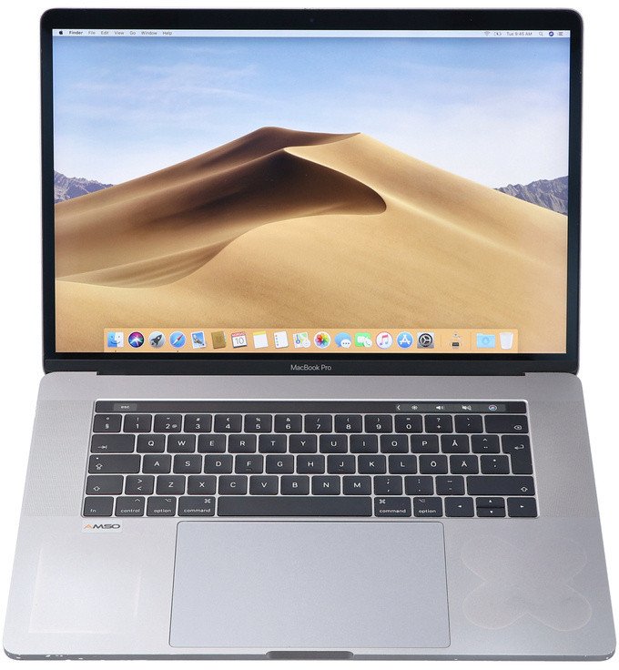 Apple MacBook Pro 15" A1707 2017r. Space Gray i7-7920HQ 16GB 512GB SSD 2880x1800 Radeon Pro 560 Klasa A- Mac OS Big Sur