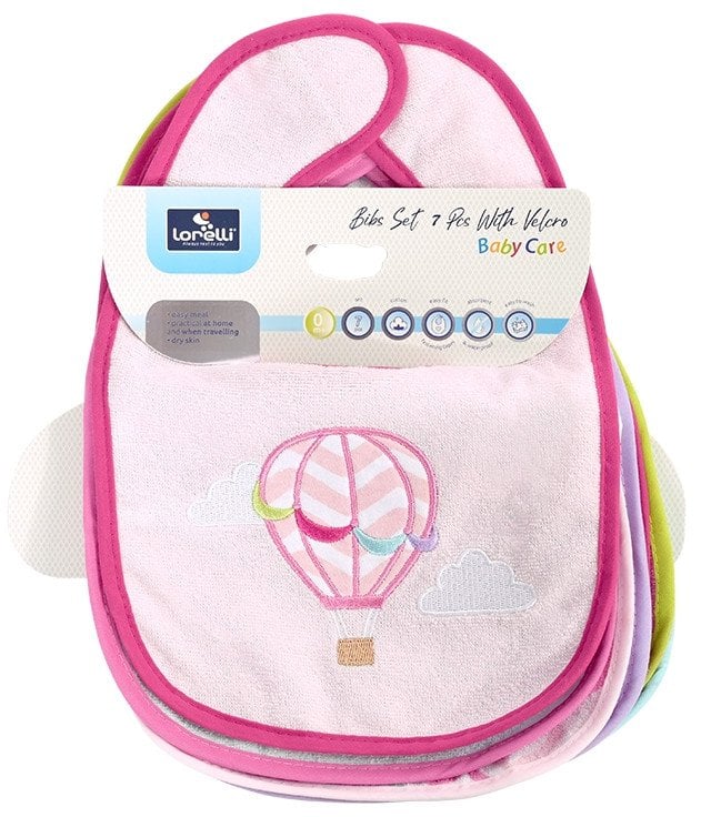 Neperšlampami seilinukai Velcro Pink, 7vnt.