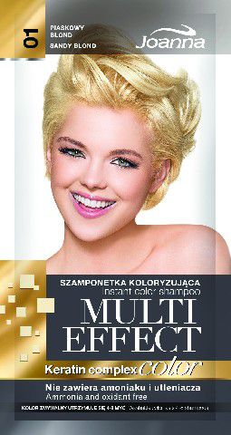 Joanna Multi Effect Color Keratin Complex Szamponetka 01 Piaskowy blond 35 g