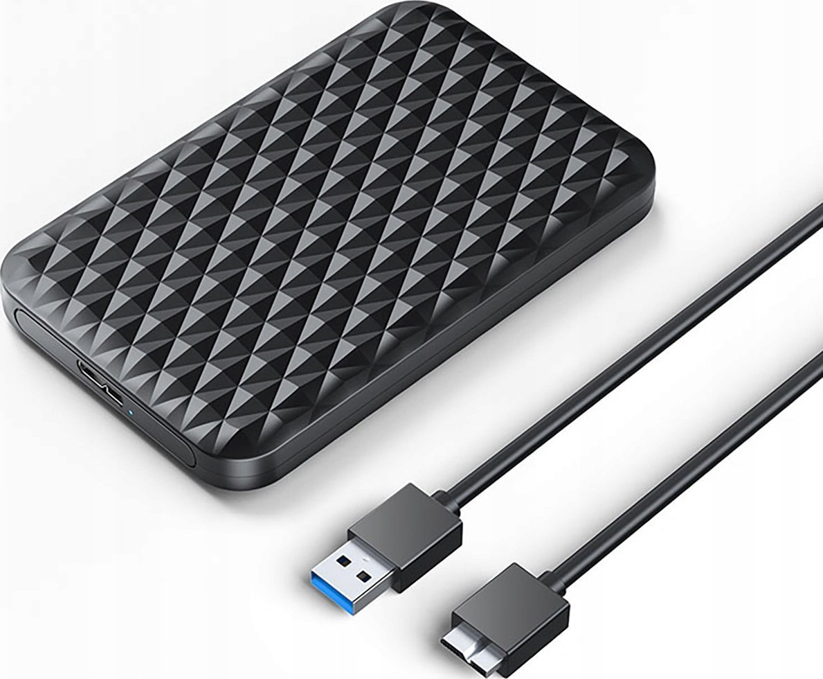 Kieszeń dyskowa 2,5" HDD/SSD USB Micro-B 5Gbps - czarna