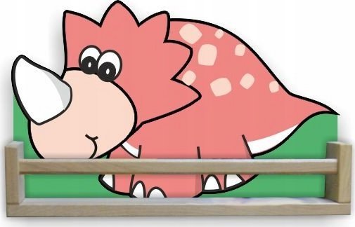 Półka drewniana DINOZAUR DINO RÓŻOWY