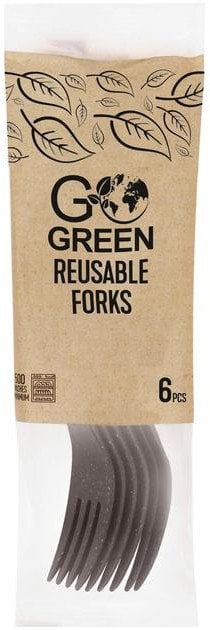 Lumarko Powtórzyć wielokrotnego użytku sztućce Go Green* 6 gab. czarny 4743115013614