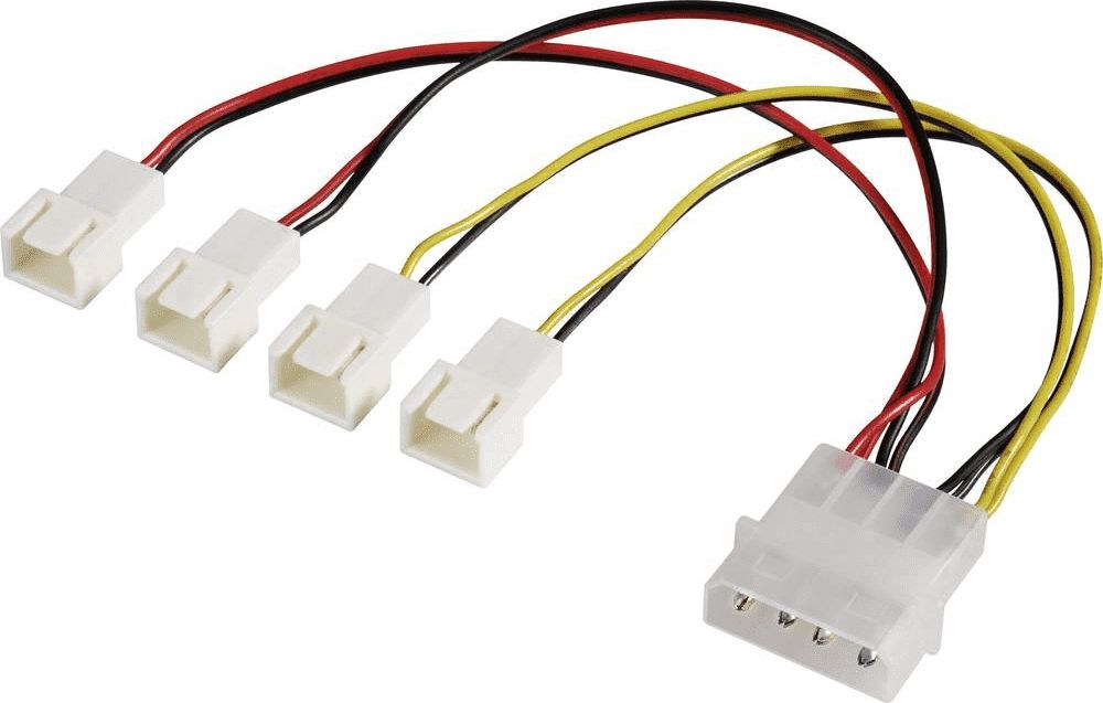 Akasa Molex - 3-pin x4, Wielokolorowy (AK-CB001)
