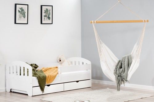 Lelu Design Łóżko 160x80cm Sweet Armadillo z dwiema szufladami kolor biały