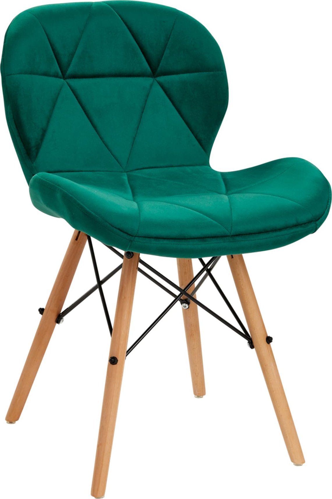 Activeshop 4Rico Krzesło skandynawskie QS-186 aksamit zielone