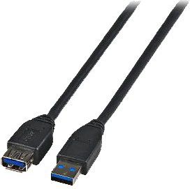 Kabel USB EFB USB-A - USB-A 1.8 m Czarny (K5237.1,8)