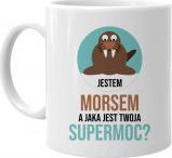 Koszulkowy Jestem morsem, a jaka jest Twoja supermoc? - kubek z nadrukiem