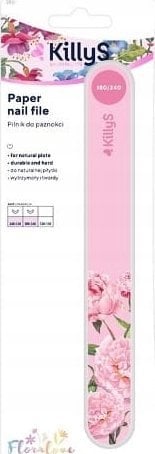KILLYS_Floralove Paper Nail File pilnik papierowy Prosty Różowy 180/240