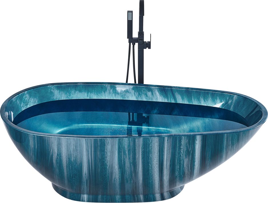 Wanna Beliani Wanna 170 x 80 cm efekt marmuru granatowa RIOJA