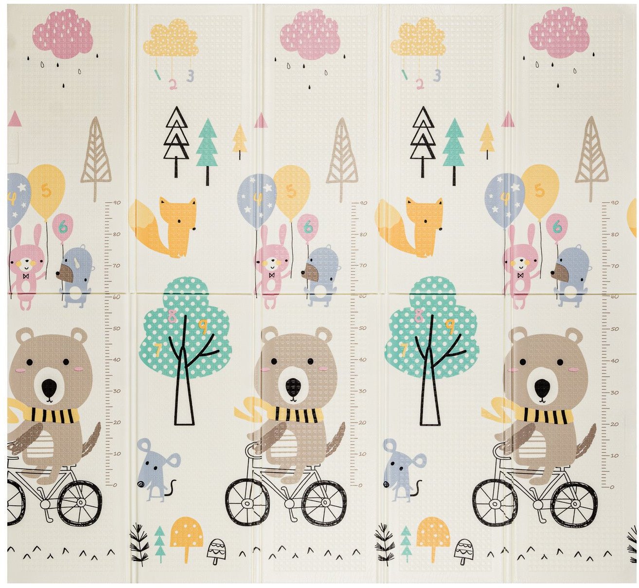 Mata piankowa edukacyjna Miś Odkrywa Miasto 180cm x 200cm