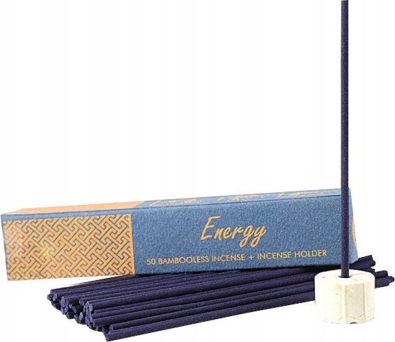 Song of India Energy Nie zawierające bambusa kadzidła indyjskie z ceramicznym stojakiem 50 szt.