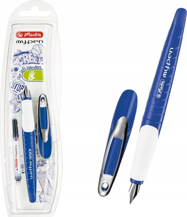 Teka Pióro wieczne My.Pen M nieb/białe dla leworęcznych