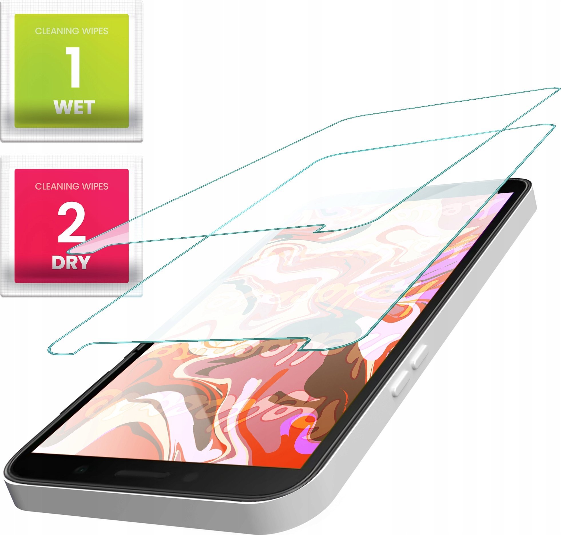 Hello Case 2-PAK Szkło Hartowane do Lg K40 (szybka 9H, płaskie 2.5D, ochronne)