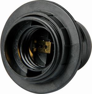 Unimet OPRAWKA PLASTIKOWA Z PIERŚCIENIEM E27 CZARNA