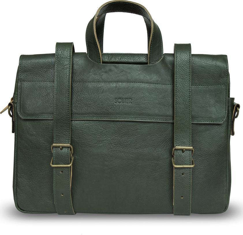 Solier Gold Skórzana torba rowerowa na bagażnik SR03 Ameland butelkowa zieleń NoSize