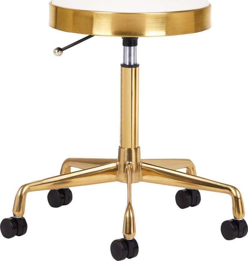 Activeshop TABORET KOSMETYCZNY H7 ZŁOTY BIAŁY