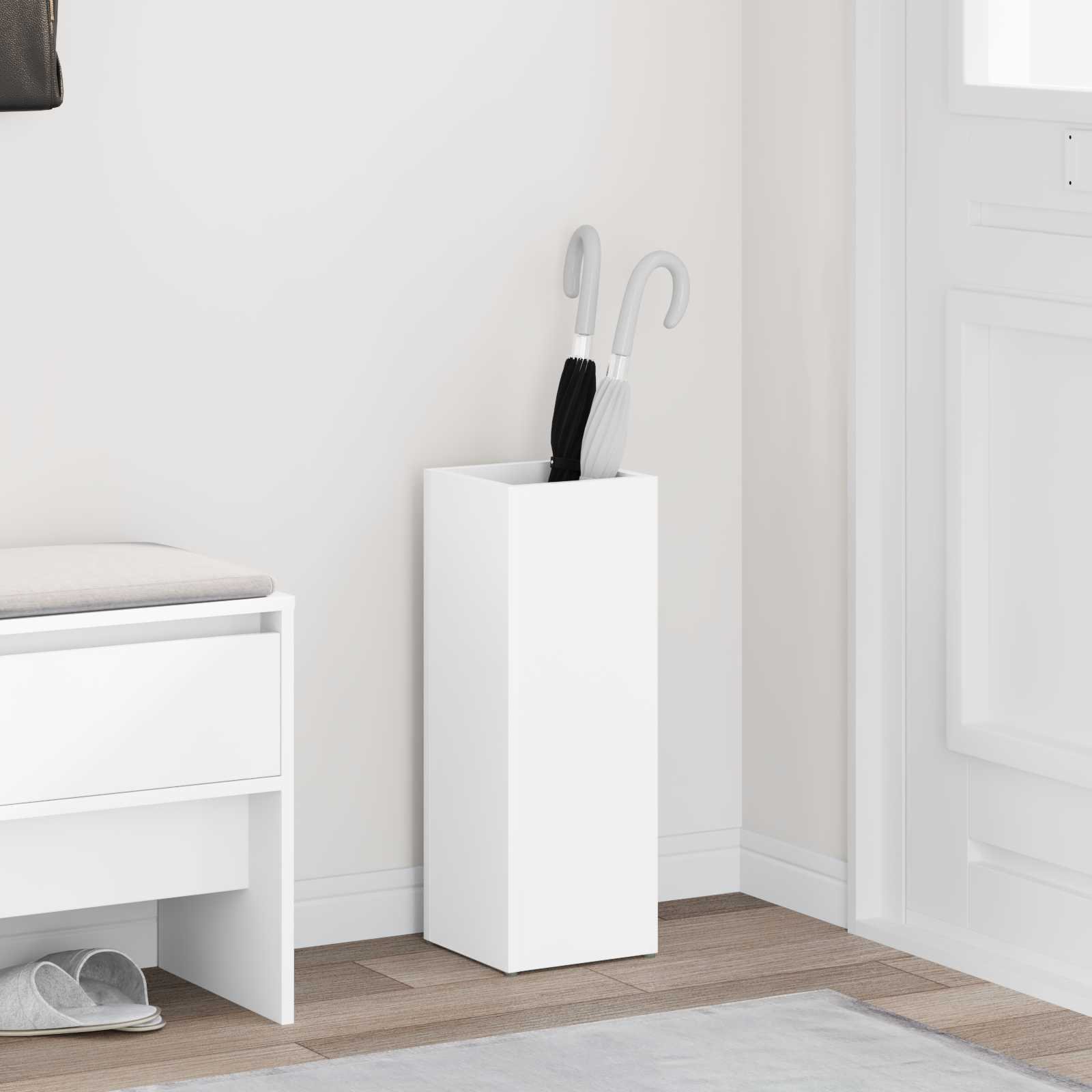 vidaXL Stojak na parasol z przechowywaniem Biały 20 x 20 x 55,5 cm