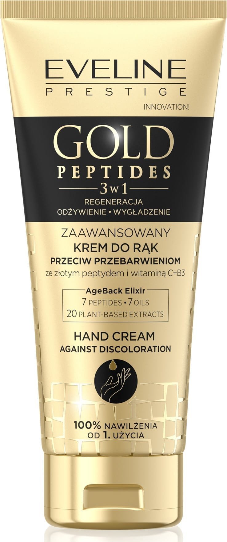 Eveline EVELINE Gold Peptides Zaawansowany Krem do rąk 3w1 - przeciw przebarwieniom 75 ml