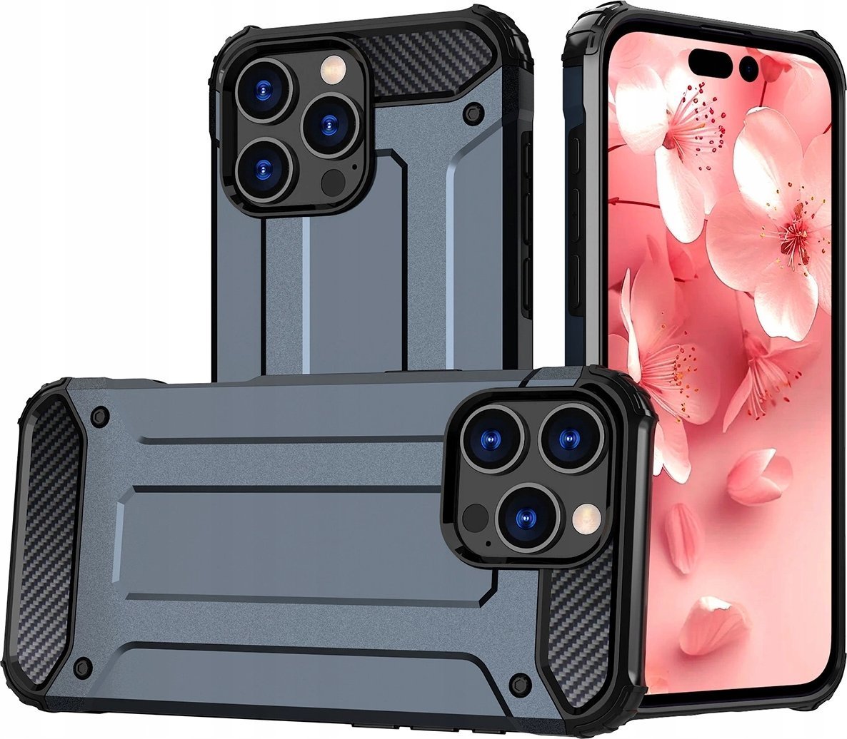 Hurtel Etui Hybrid Armor pancerne na iPhone 16 Pro Max - niebieskie
