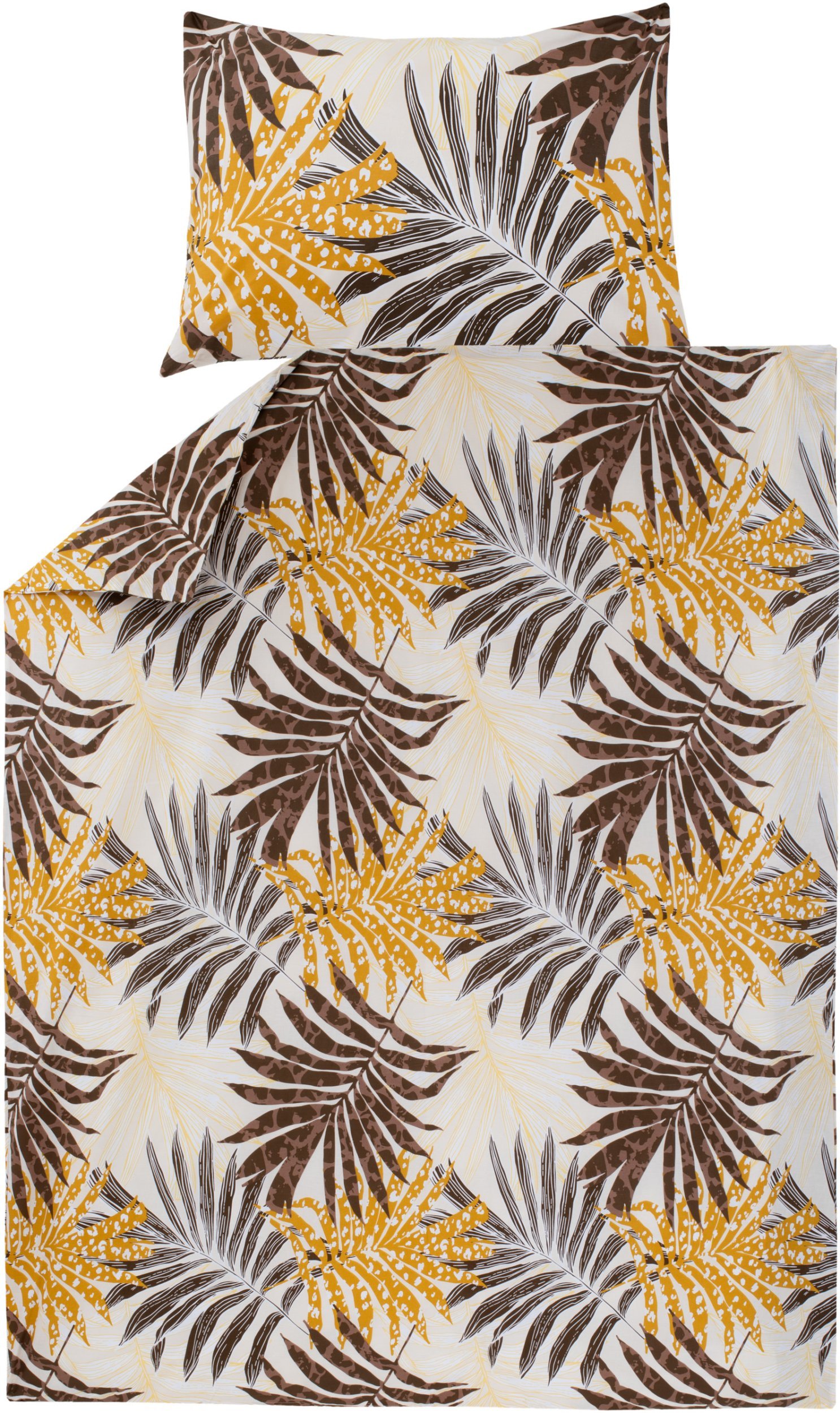 BED COV SET Abstract Leave COTT 140x200