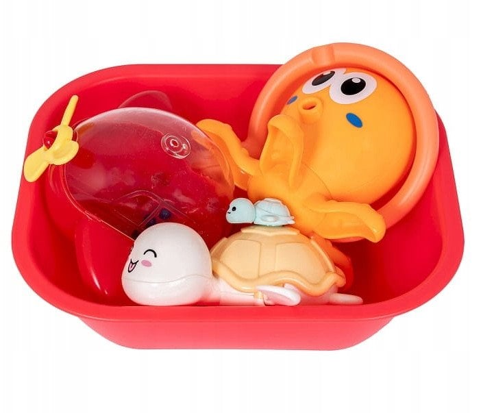 ZABAWKI DO KĄPIELI WANNY WODY ŻÓŁWIK ZESTAW