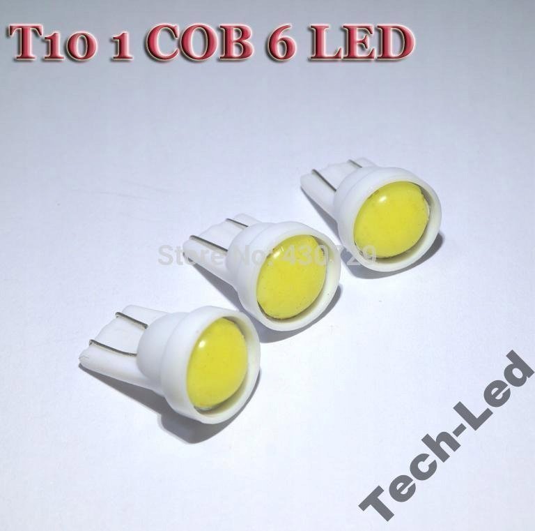 Tech-Led ŻARÓWKA LED T10 W5W COB LED 6 SMD ZIMNA W-WA