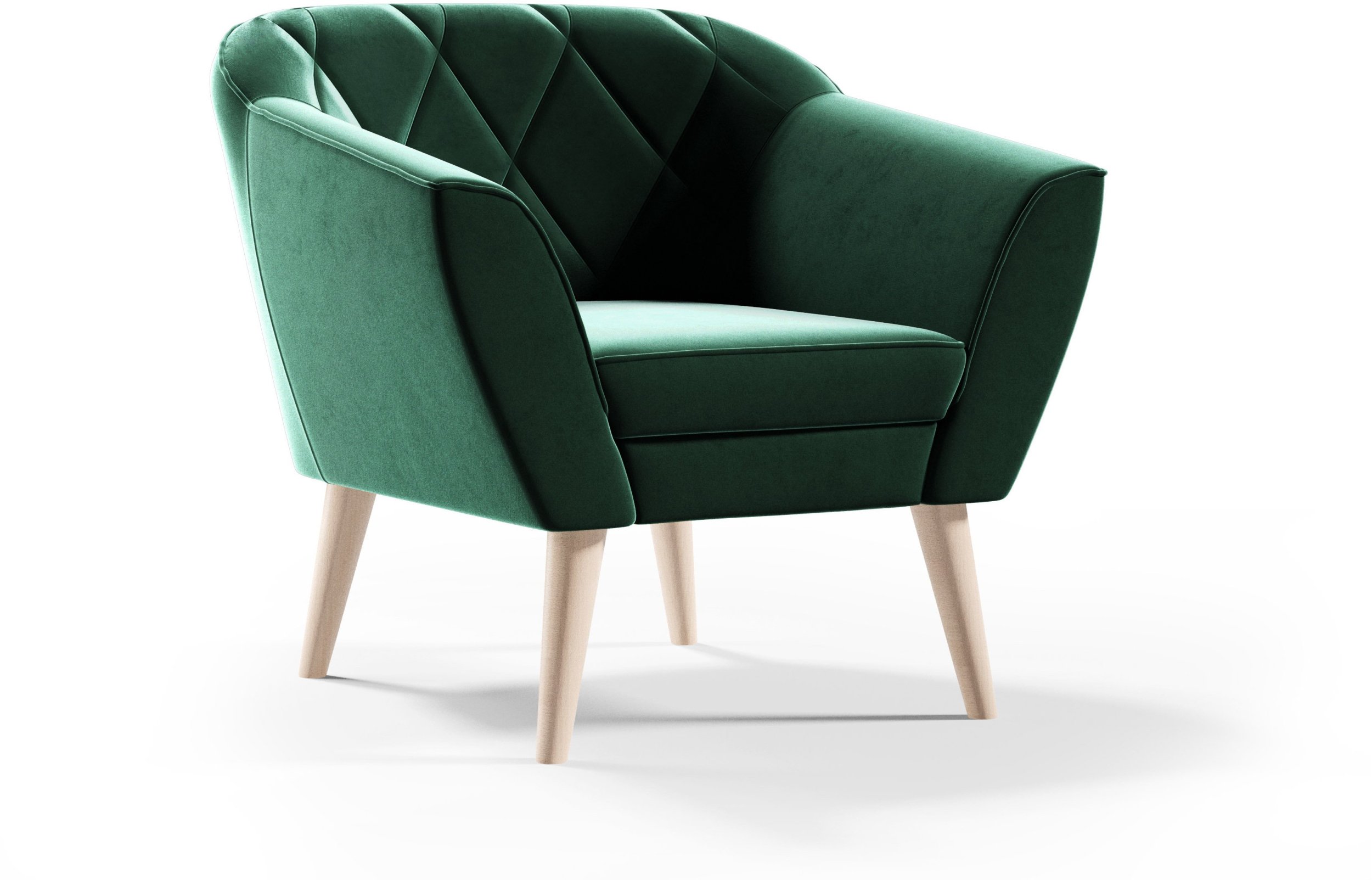 Fotel GLORIA styl skandynawski welur riviera 38