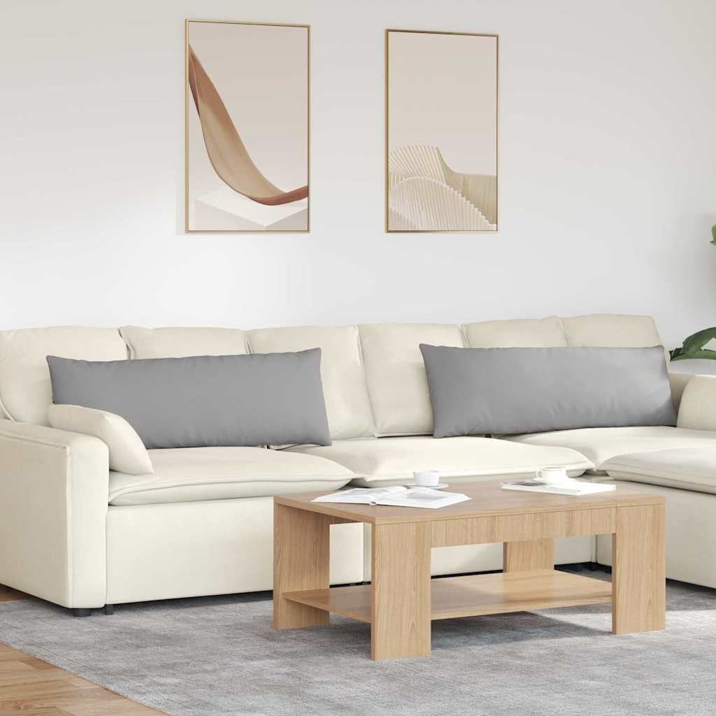 vidaXL Poduszki na sofę 2 pcs Szary 120 x 40 cm tkanina