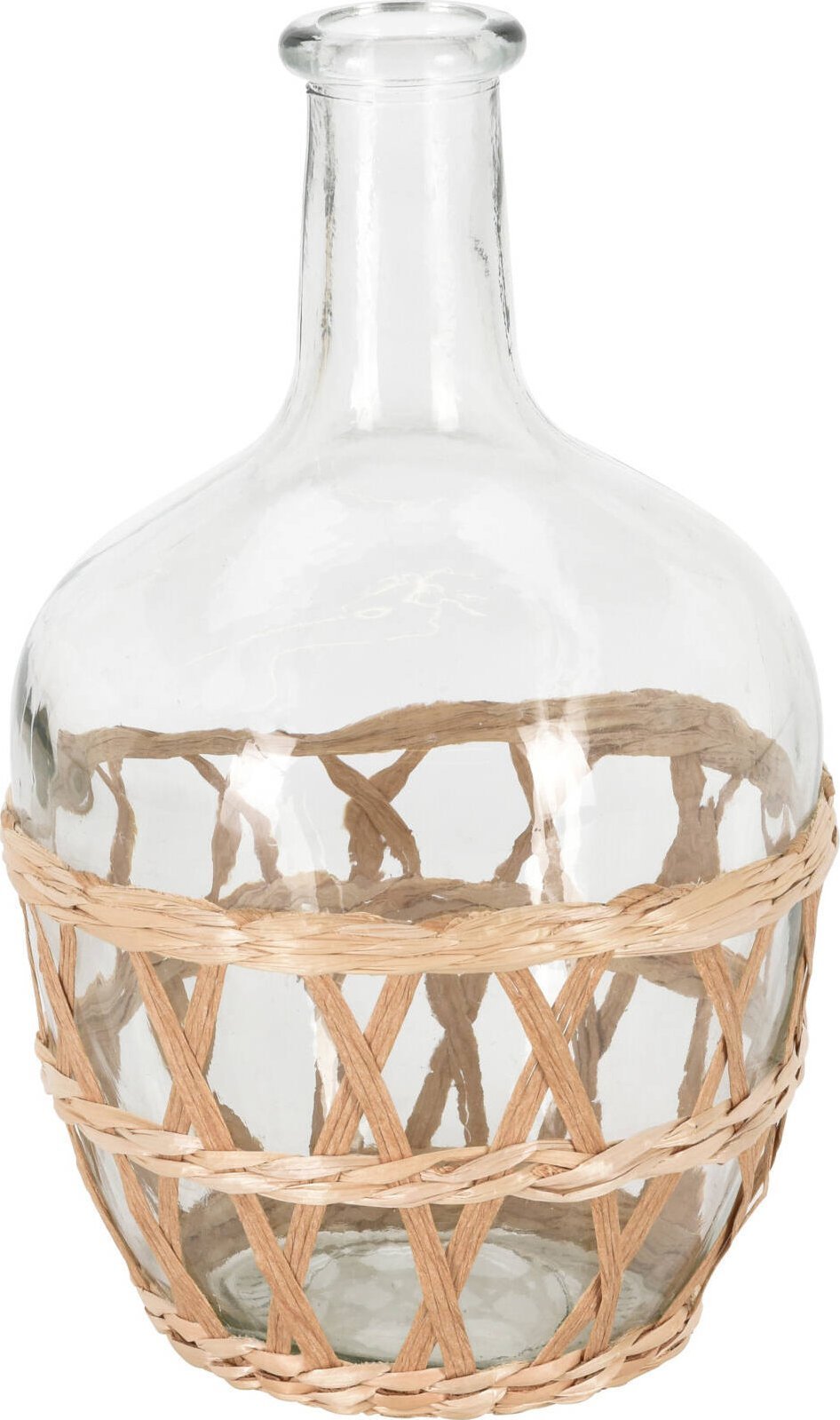 Home Styling Collection Szlkany wazon z dekoracyjną plecionką, 15 x 24 cm