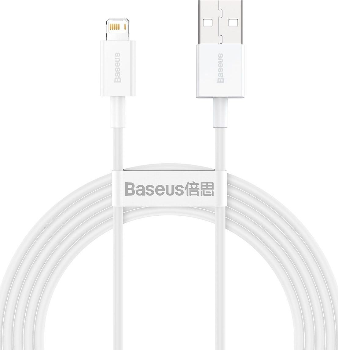 Kabel USB Baseus USB-A - Lightning 2 m Biały (CALYS-C02)
