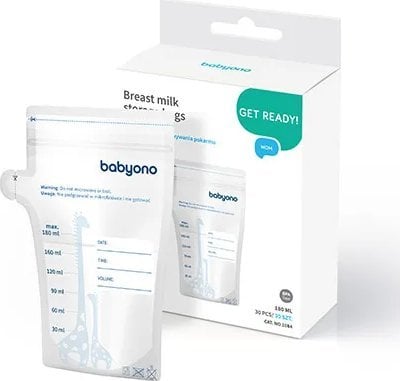 BabyOno 1084 WORECZKI 180ML DO PRZECHOWYWANIA POKARMU 30SZT