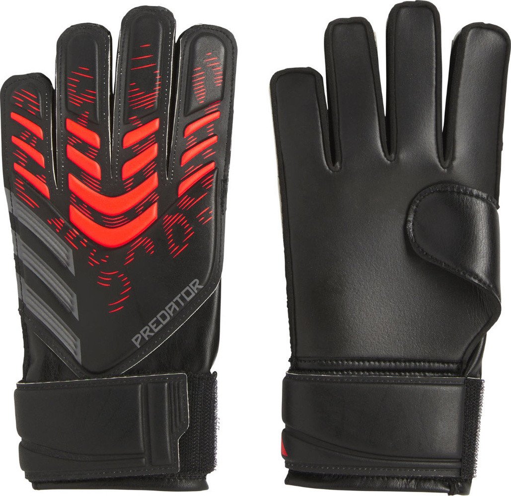 Rękawice bramkarskie dla dzieci adidas Predator Training Goalkeeper czarno-czerwone JM6826 3