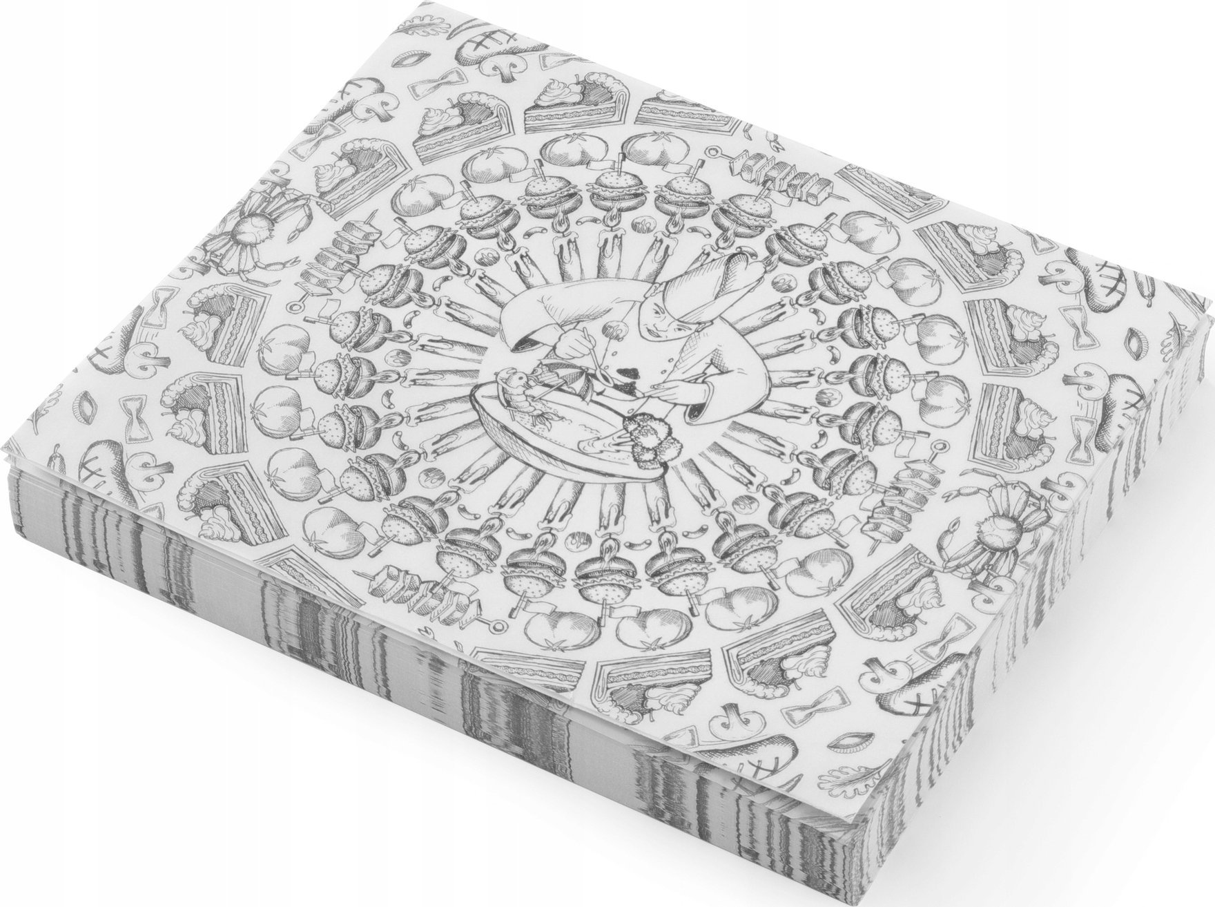 Hendi Papier pergaminowy do przekąsek frytek nadruk SZEF KUCHNI 500 szt. 250x200 mm - Hendi 678220