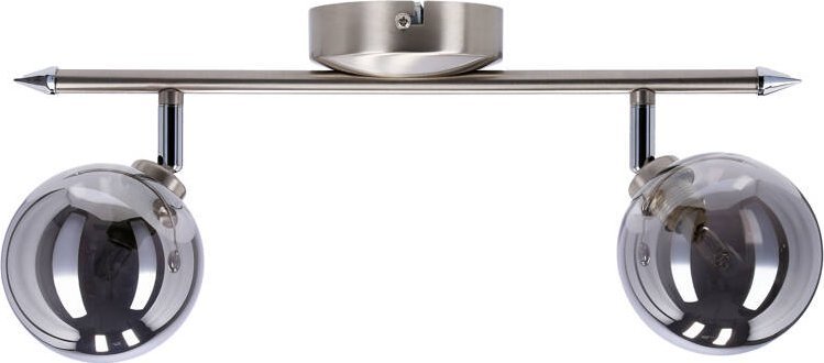 Lampa sufitowa Candellux Rodia Lampa Sufitowa Listwa Satynowy 2X40W G9 Klosz Grafitowy