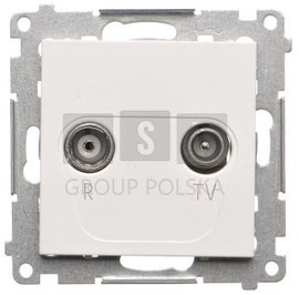 TAK.01/111 Simon 55 Gniazdo antenowe R-TV końcowe separowane (moduł). 1x Wejście: 5862 MHz Biały mat TAK.01/111