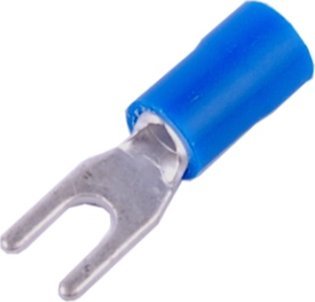 Końcówka widełkowa izolowana M3 niebieska 100szt