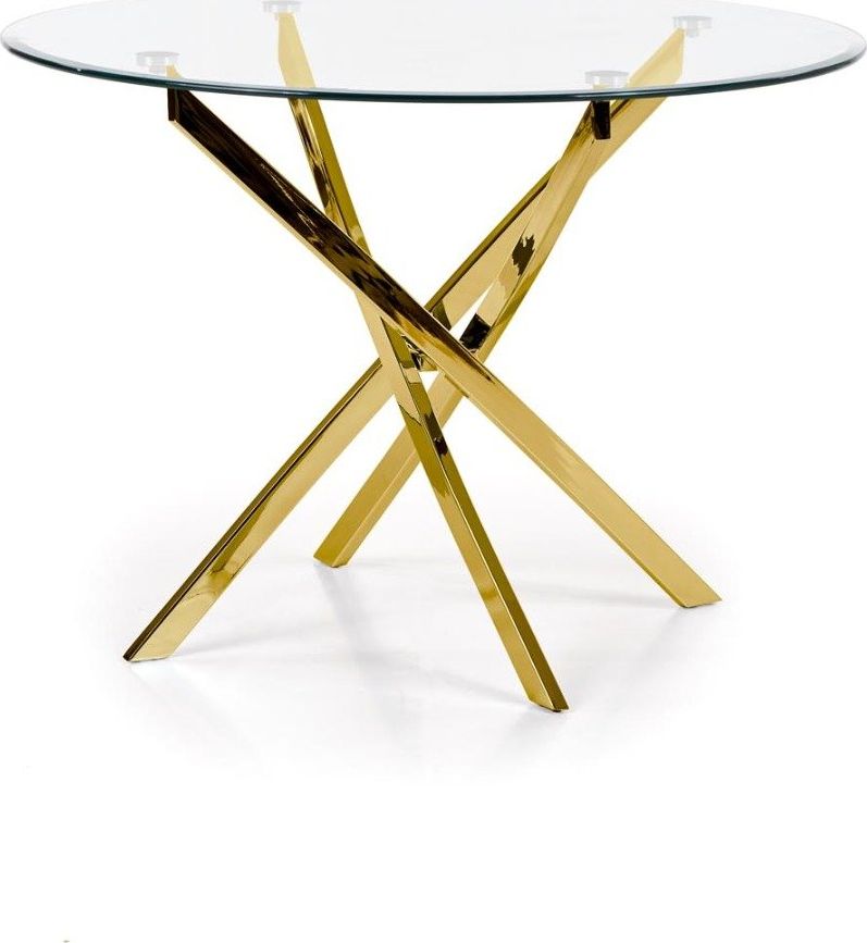 Halmar Stół RAYMOND 100x100 złoty