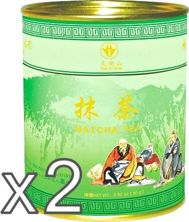 Tian Hu Shan Matcha, sproszkowana zielona herbata w puszce 80g x 2