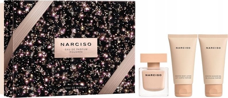 Set Narciso Rodriguez: Narciso Poudree, Eau De Parfum, For Women, 50 ml + Narciso Poudree, Hydrating, Body Lotion, 50 ml + Narciso Poudree, Cleansing,