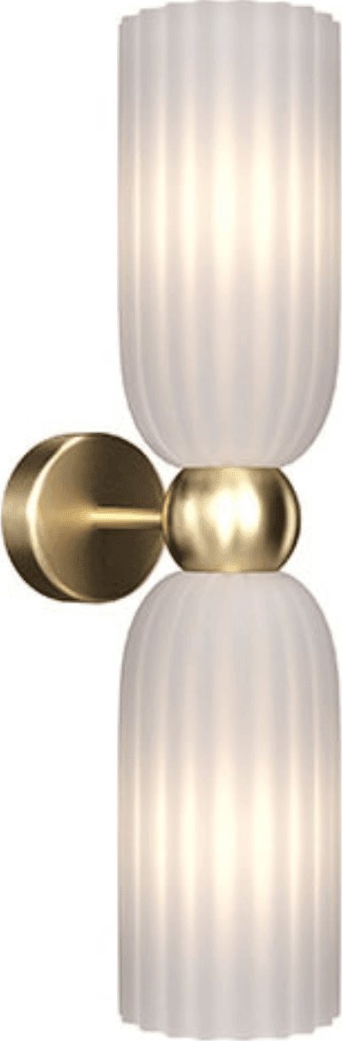 Kinkiet Maytoni Lampa ścienna Antic MOD302WL-02W szklana złota biała