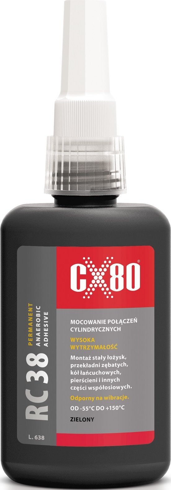 CX80 KLEJ DO MONTAÅ»U ÅOÅ»YSK I PIERÅCIENI ZIELONY 50ML