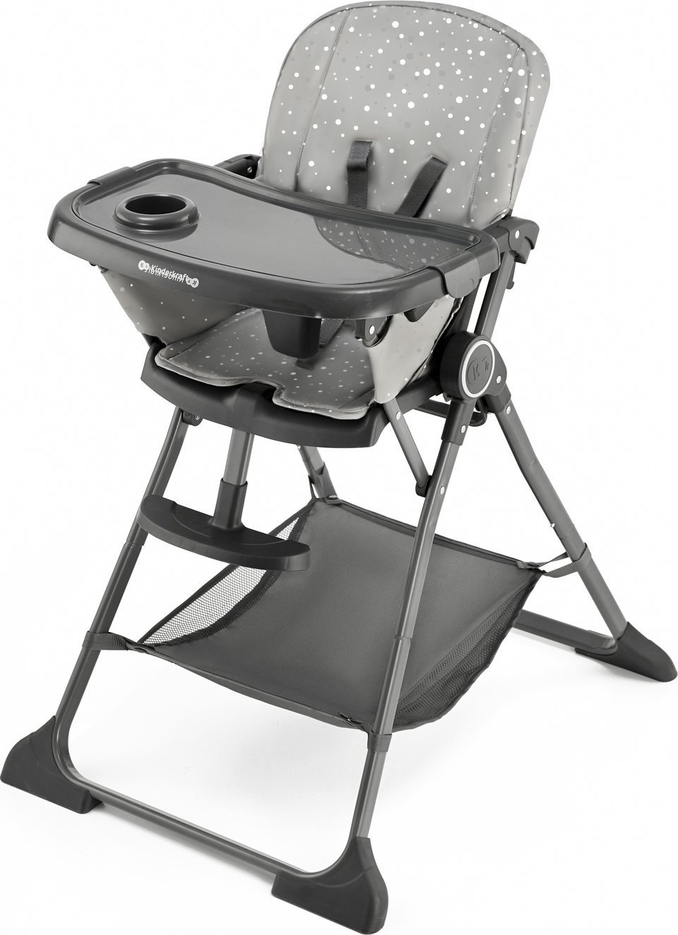 KinderKraft Krzesełko do karmienia FOLDEE Szare