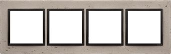 Kontakt-Simon Ramka poczwórna 54 Nature beton Funda Mente (DRN4/93)