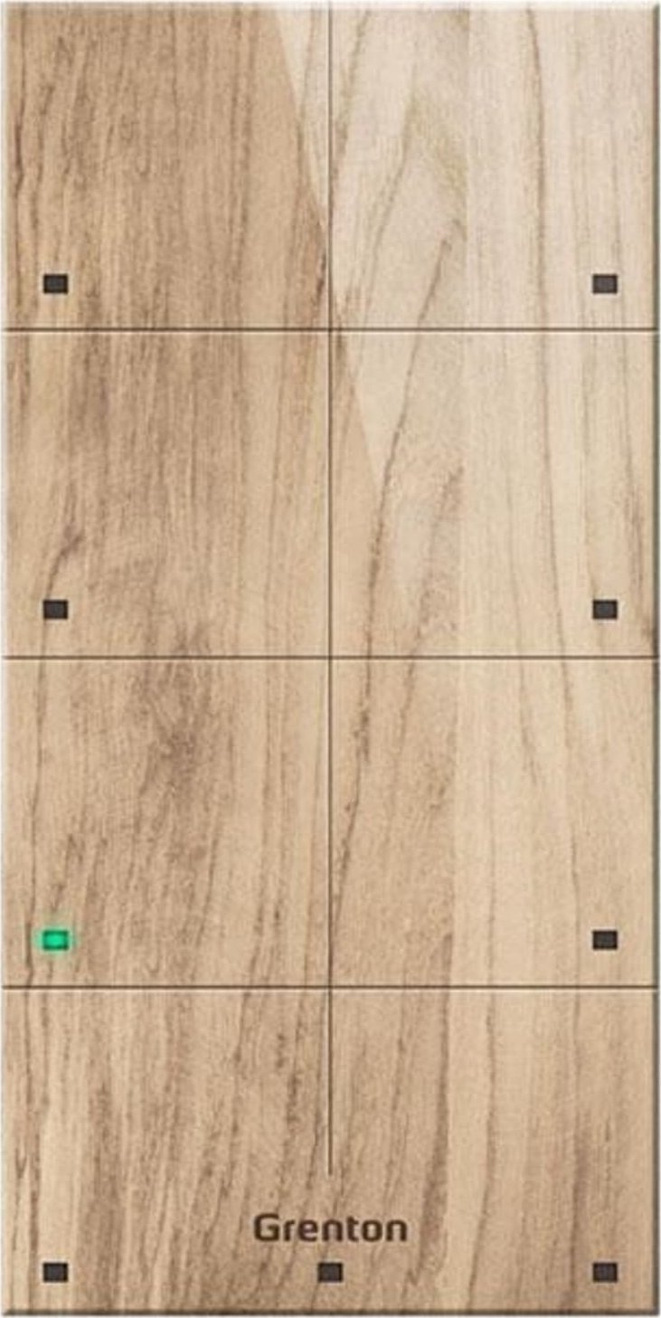Grenton Panel dotykowy TOUCH PANEL 8B jasne drewno z ikonami Grenton