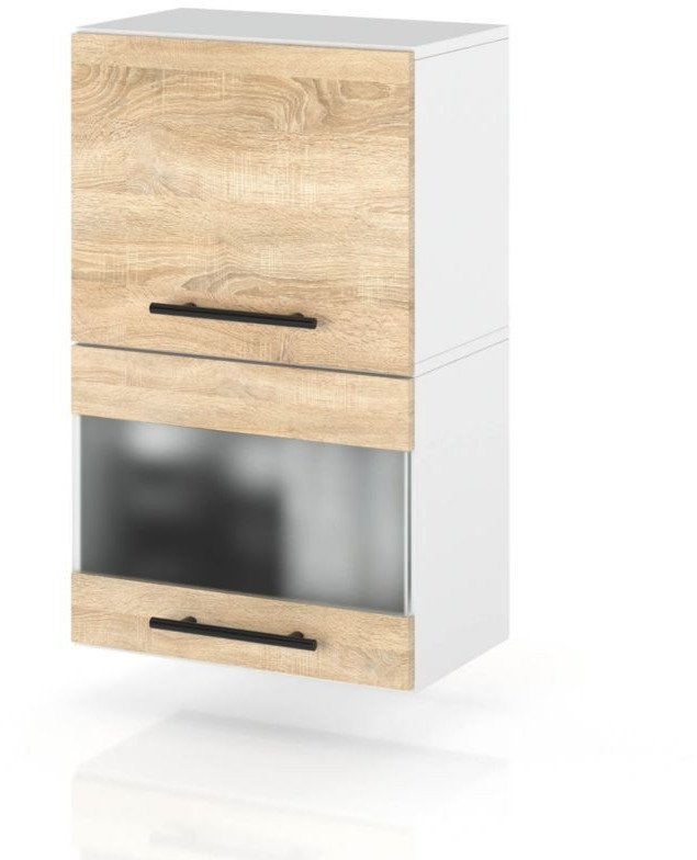 szafka kuchenna wisząca witryna przeszklona klapowa 40cm spremium sonoma