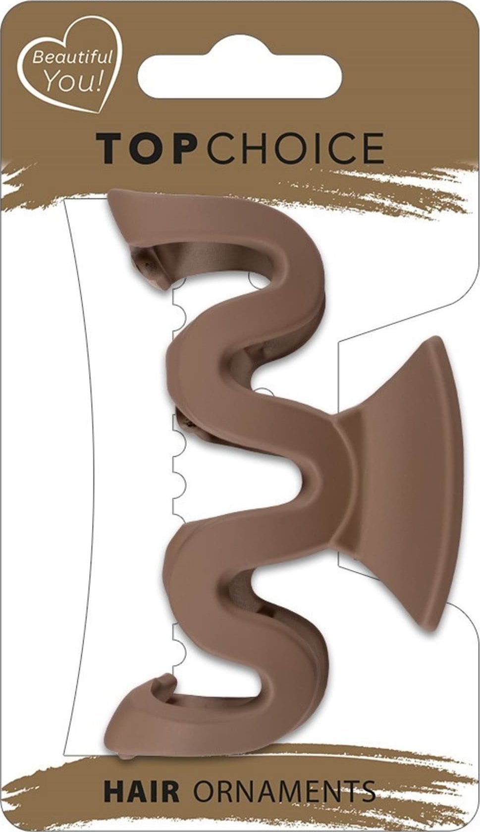 Top Choice TOP CHOICE Klamra do włosów - kokarda matowa (20209) 1 szt. - mix kolorów