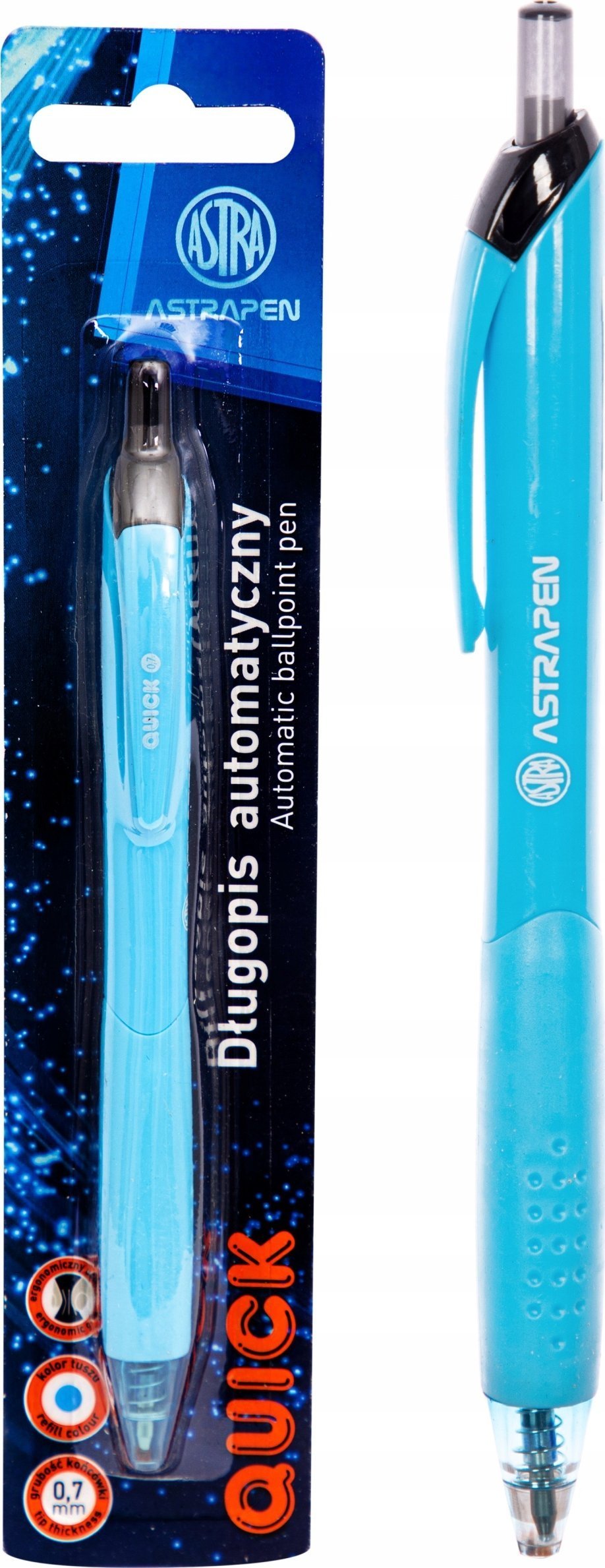 Astra Długopis automatyczny Quick 0,7mm ASTRA