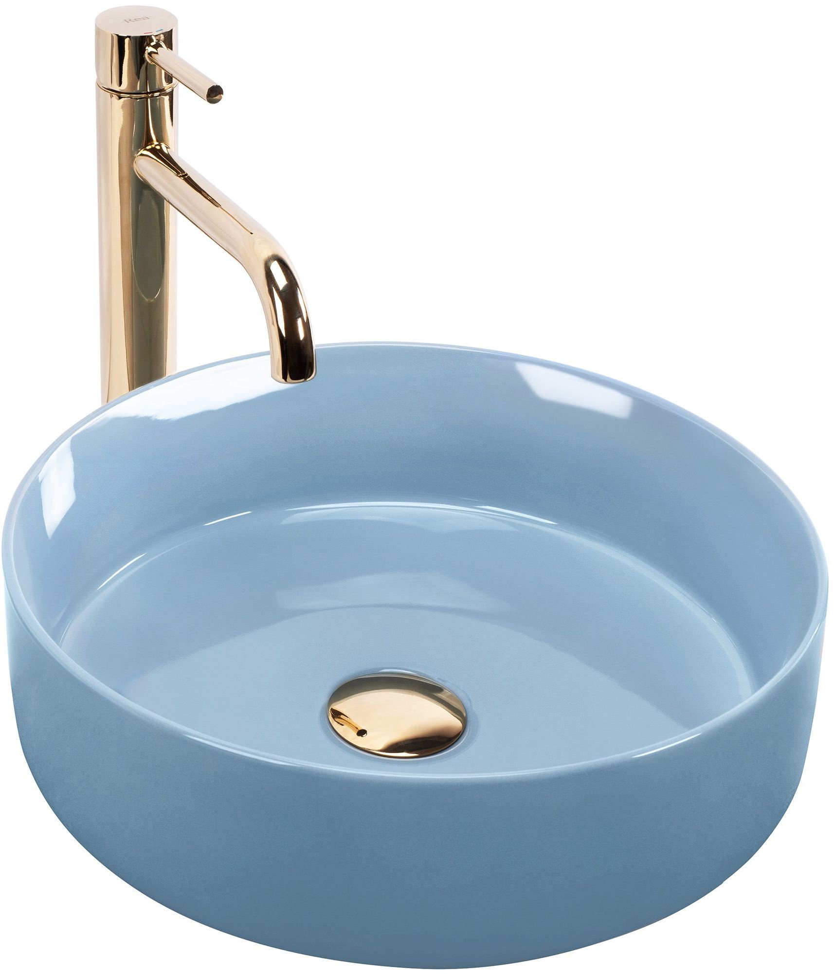 Umywalka nablatowa Rea SAMI L.BLUE SHINY
